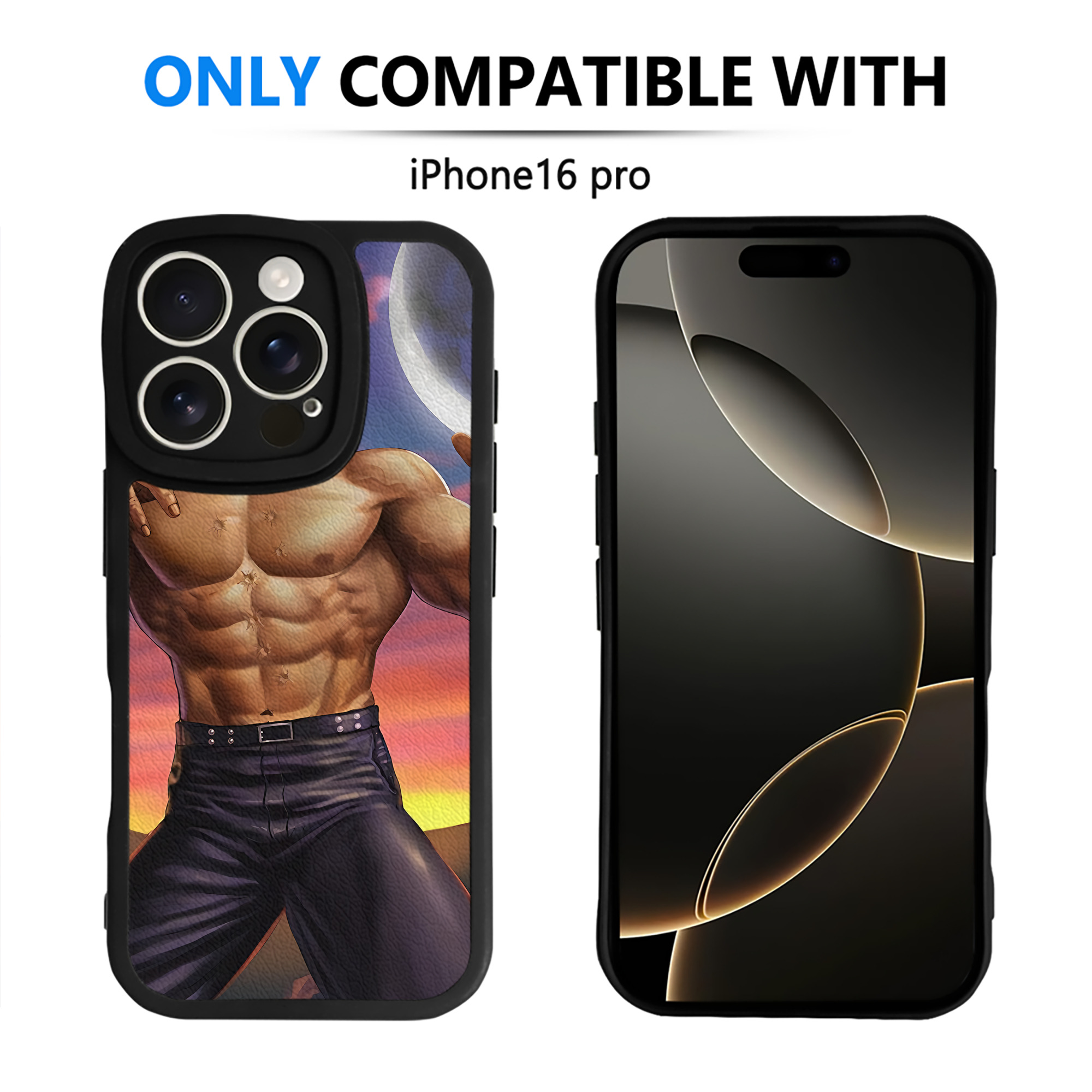 （画像用） 北斗の拳 Fist of the North Star 【iPhone 16シリーズ対応】シリコンスマホケース（レザー調） 材質：シリコン